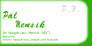 pal mensik business card